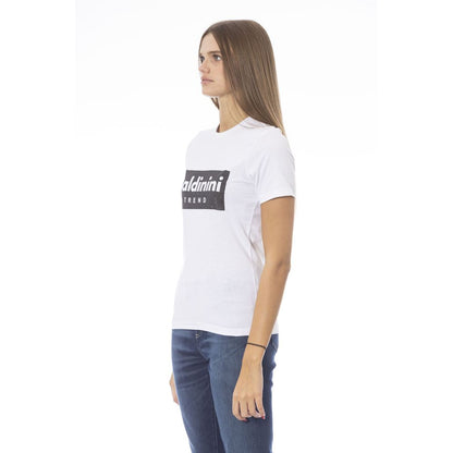 Baldinini Trend Women's White Cotton Logo T-Shirt
