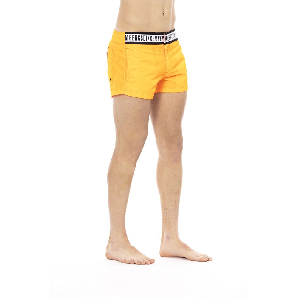 Bikkembergs Orange Polyamide Men Swimwear Short