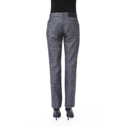 Black Byblos Women's Croc Prints Viscose Pants
