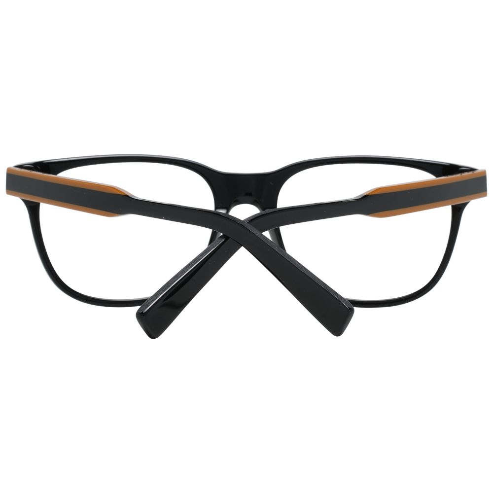 Eyeglasses Frames by Ermenegildo Zegna for men in plastic and black showcases an refined full-frame frame design featuring a sophisticated black coloured frame for an refined and refined aesthetic.