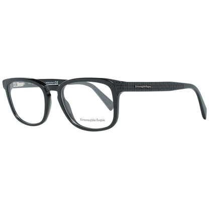 Eyeglasses Frames by Ermenegildo Zegna for men in black features a refined silhouette, showcasing a refined black coloured frame and full-frame frame design for a sophisticated, premium look.