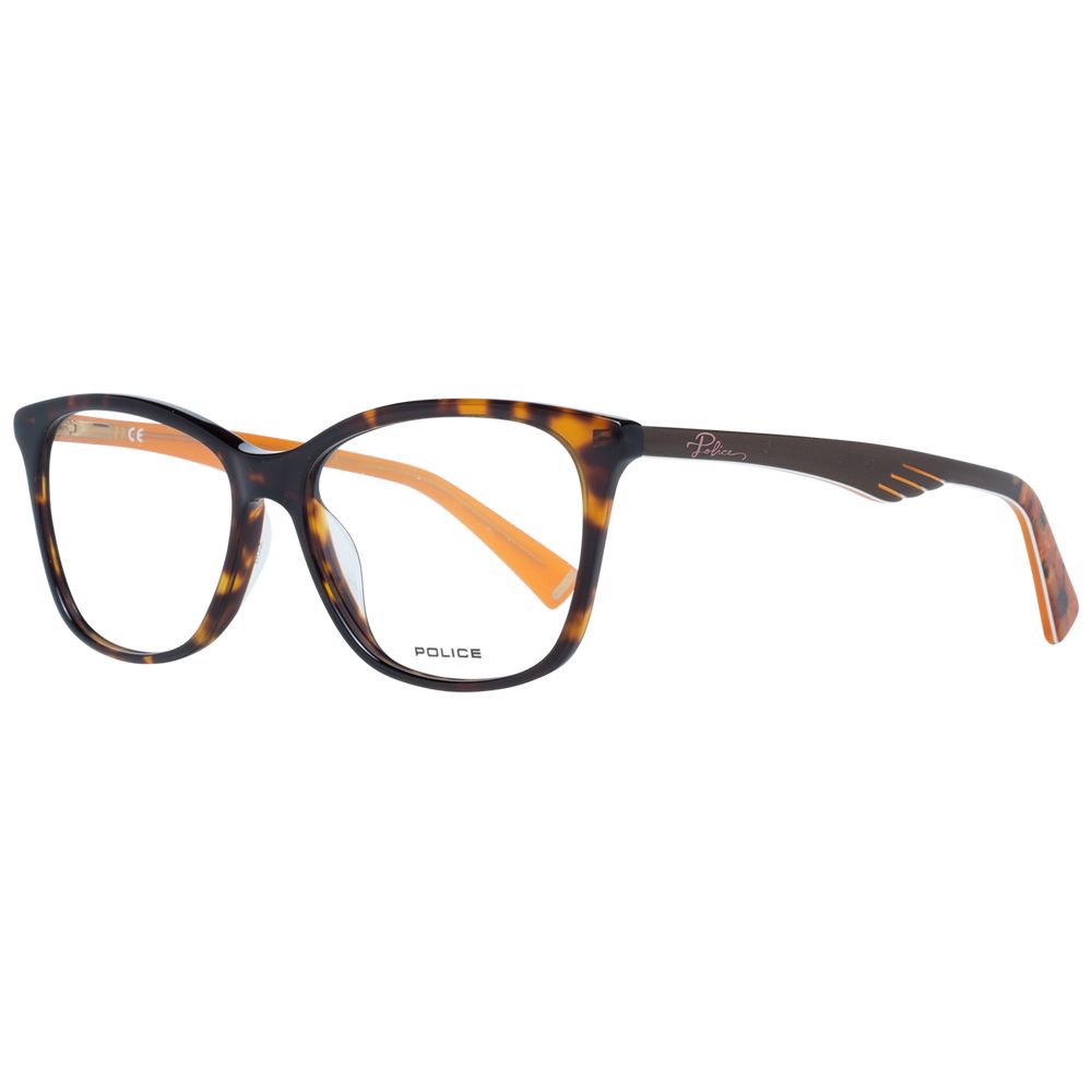 Eyeglasses Frames by Police for women in brown features an refined silhouette, showcasing the refined brown coloured frame and sophisticated full-frame frame design.