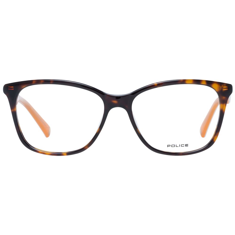 Eyeglasses Frames by Police for women in brown features a refined silhouette, showcasing a refined brown coloured frame and full-frame frame design for a sophisticated, premium look.