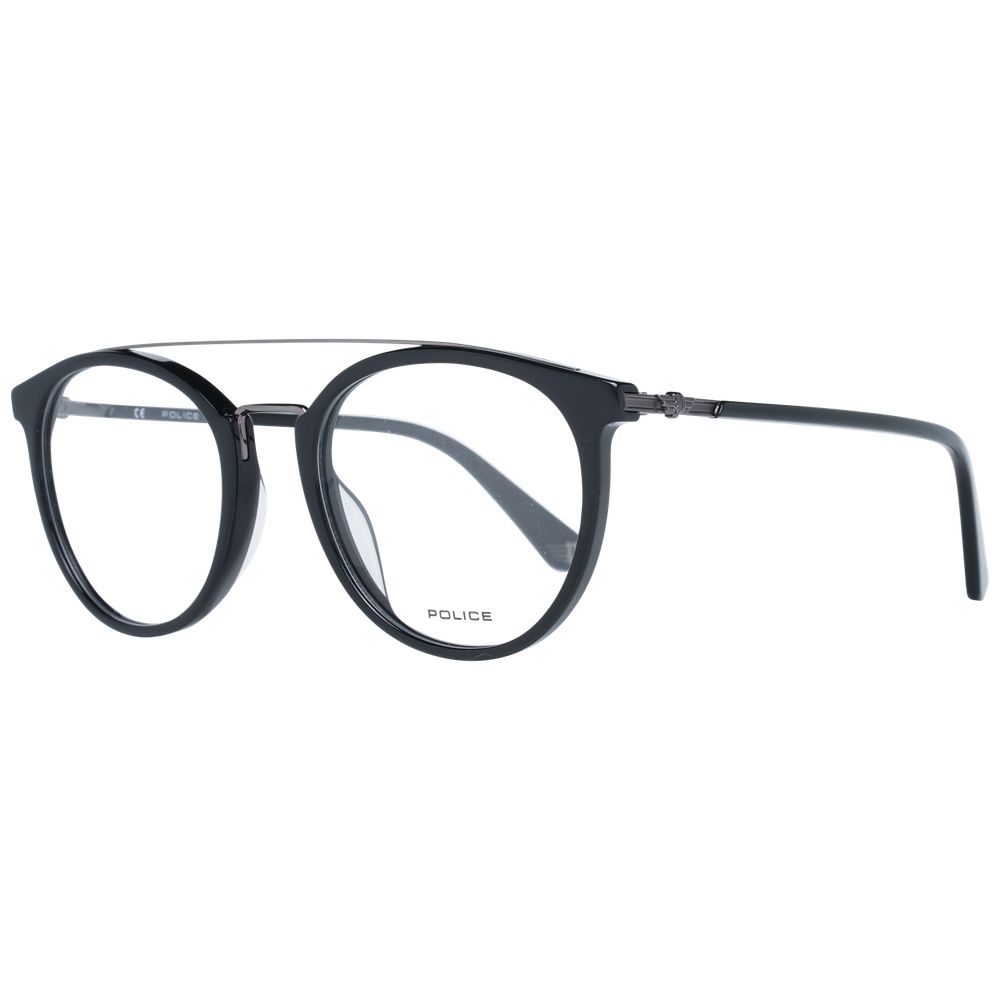 Eyeglasses Frames by Police for men in black features an refined silhouette, showcasing a sophisticated black coloured frame and refined full-frame frame design for a refined look.