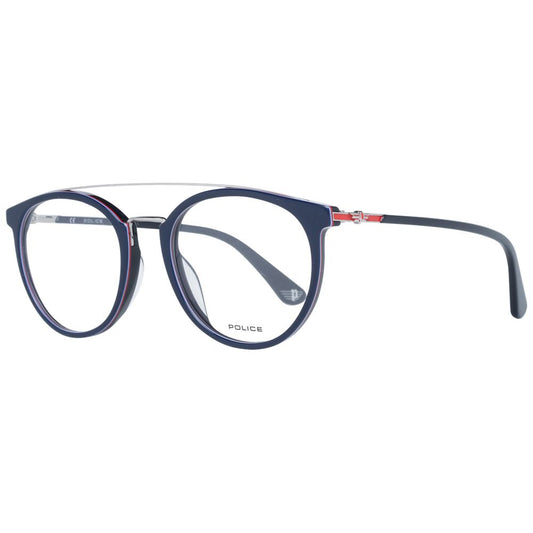 Eyeglasses Frames by Police for men in blue showcases a reflective silhouette, artfully incorporating a sophisticated blue coloured frame with a distinct full-frame frame design.