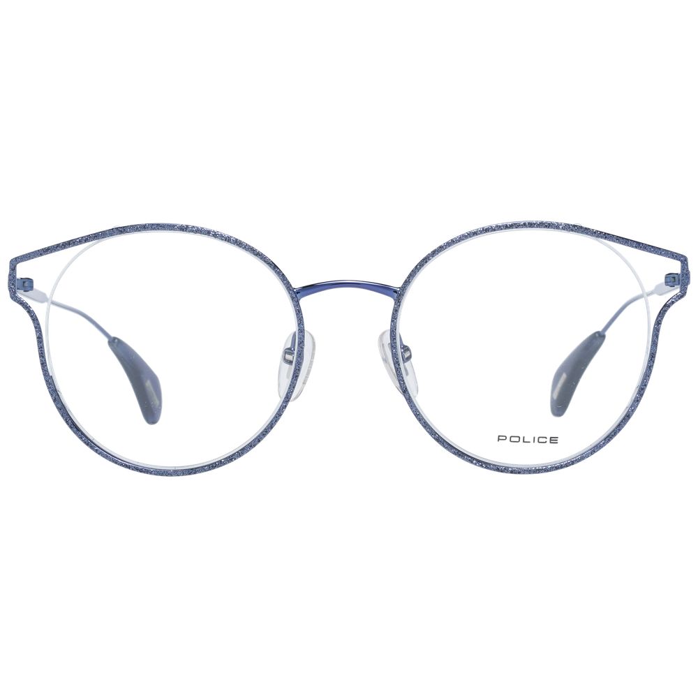 Eyeglasses Frames by Police for women in blue showcases a refined full-frame frame design with a refined blue coloured frame finish for a refined and sophisticated look.