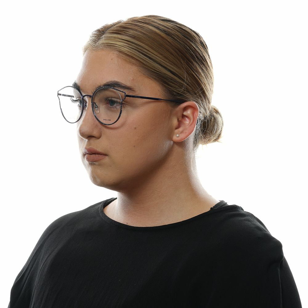 Eyeglasses Frames by Police for women in blue features an refined silhouette, showcasing a sophisticated blue coloured frame and refined full-frame frame design for a refined look.