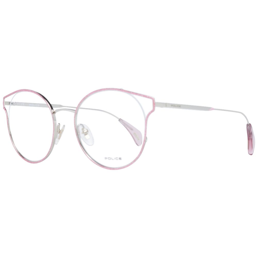 Eyeglasses Frames by Police for women in pink features an refined silhouette, showcasing a sophisticated rose coloured frame and refined full-frame frame design for a refined look.