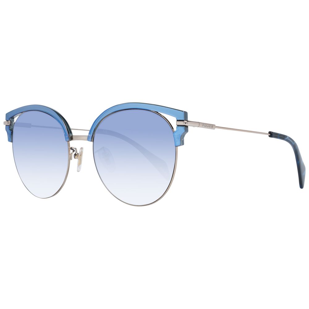 Police Butterfly Gradient Medium-Tint Metal Sunglasses - Blue