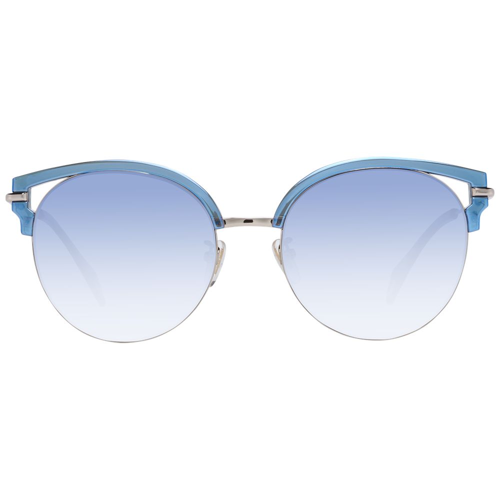 Police Butterfly Gradient Medium-Tint Metal Sunglasses - Blue