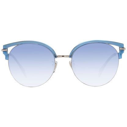 Police Butterfly Gradient Medium-Tint Metal Sunglasses - Blue