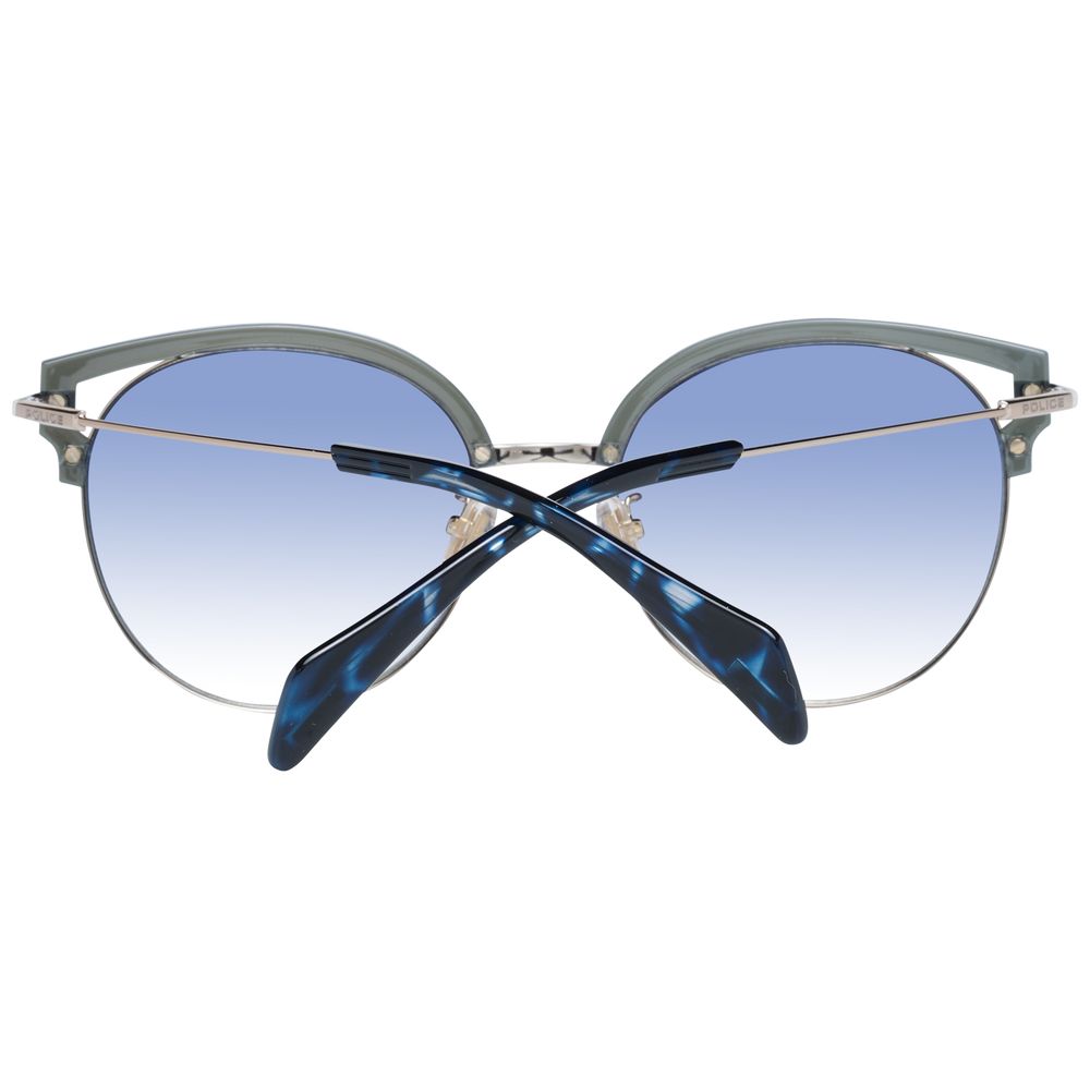 Police Butterfly Gradient Medium-Tint Metal Sunglasses - Blue