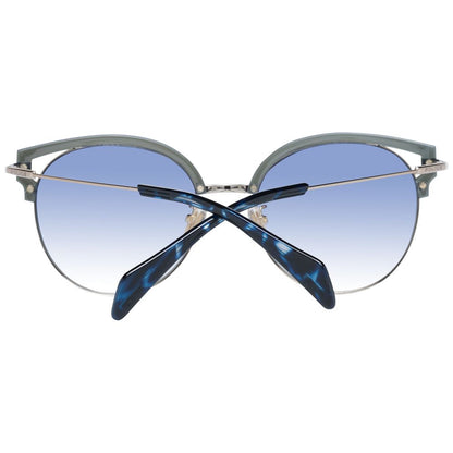 Police Butterfly Gradient Medium-Tint Metal Sunglasses - Blue