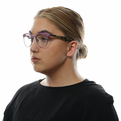 Eyeglasses Frames by Police for women in purple showcases a reflective silhouette, artfully incorporating a sophisticated purple coloured frame with a distinct full-frame frame design.