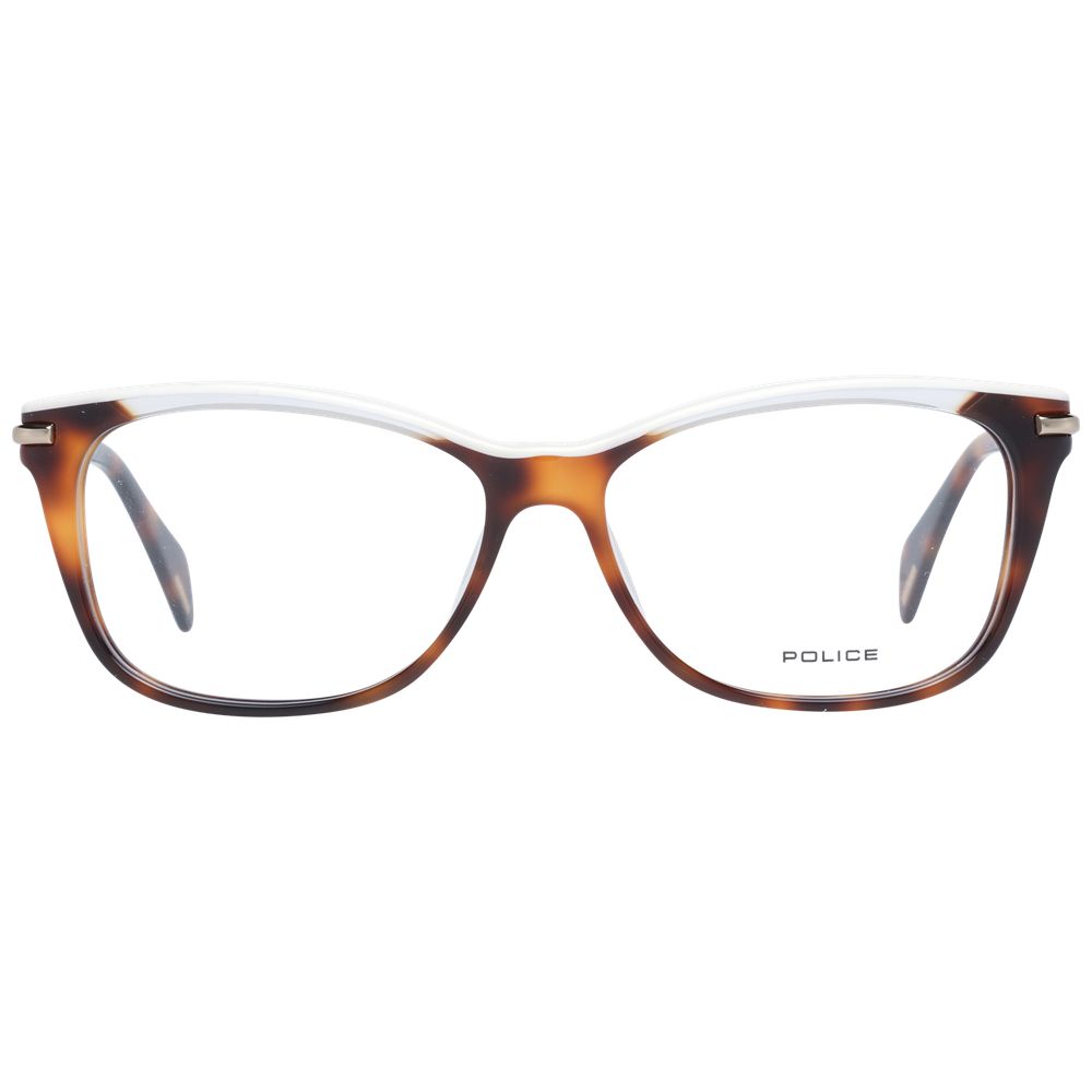Eyeglasses Frames by Police for women in brown showcases a refined full-frame frame design with a refined brown coloured frame finish for a refined and sophisticated look.