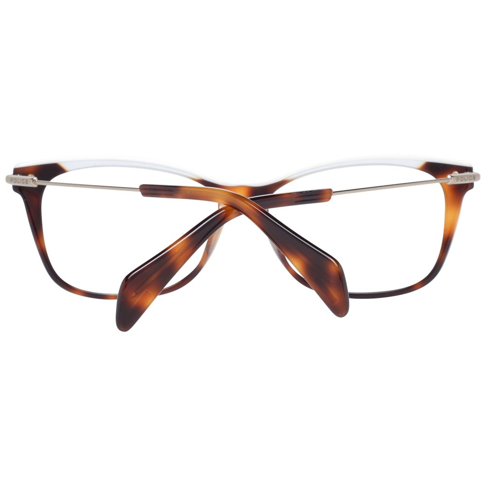 Eyeglasses Frames by Police for women in brown features a refined silhouette, showcasing a refined brown coloured frame and full-frame frame design for a sophisticated, premium look.