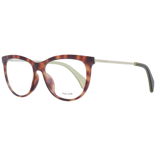 Eyeglasses Frames by Police for women in brown features an refined silhouette, showcasing the refined brown coloured frame and sophisticated full-frame frame design.