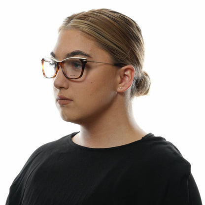 Eyeglasses Frames by Police for women in brown features an refined silhouette, showcasing a sophisticated brown coloured frame and refined full-frame frame design for a refined look.