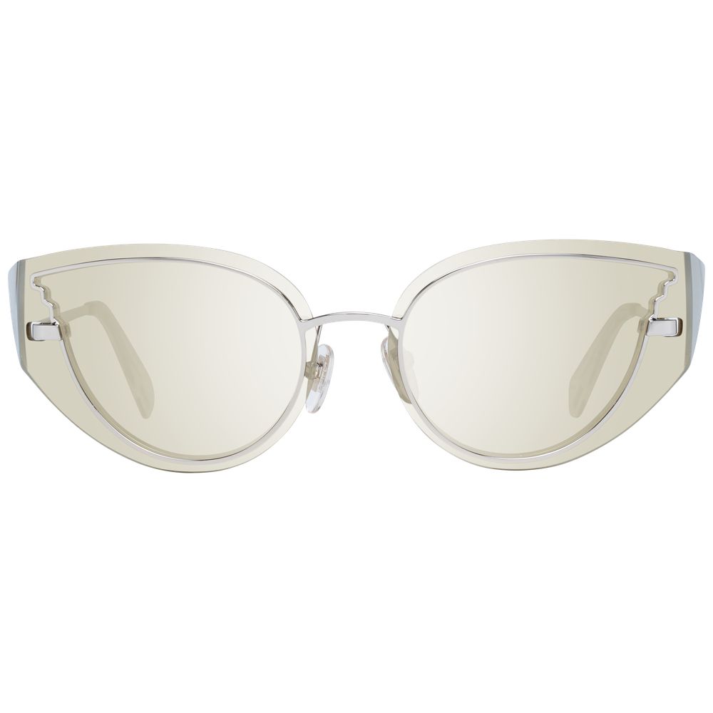 Sunglasses by Police for women in and gold featuring an opulent cat-eye frame design with a sophisticated gold coloured frame finish and high-performance mirrored category-3-dark-tint lens.