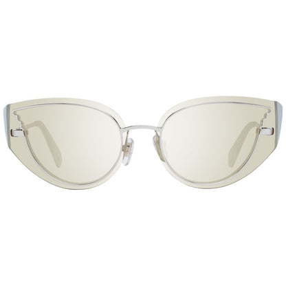 Sunglasses by Police for women in and gold featuring an opulent cat-eye frame design with a sophisticated gold coloured frame finish and high-performance mirrored category-3-dark-tint lens.