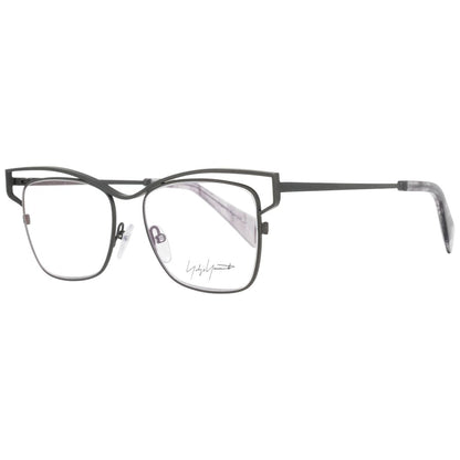 Eyeglasses Frames by Yohji Yamamoto for women in gray features an refined silhouette, showcasing the refined gunmetal coloured frame and sophisticated full-frame frame design.