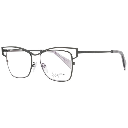Eyeglasses Frames by Yohji Yamamoto for women in gray features an refined silhouette, showcasing the refined gunmetal coloured frame and sophisticated full-frame frame design.