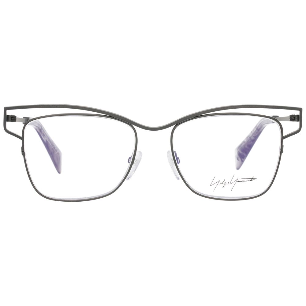 Eyeglasses Frames by Yohji Yamamoto for women in and gray showcases a refined silhouette, detailed with a gunmetal coloured frame finish and a sophisticated full-frame frame design.