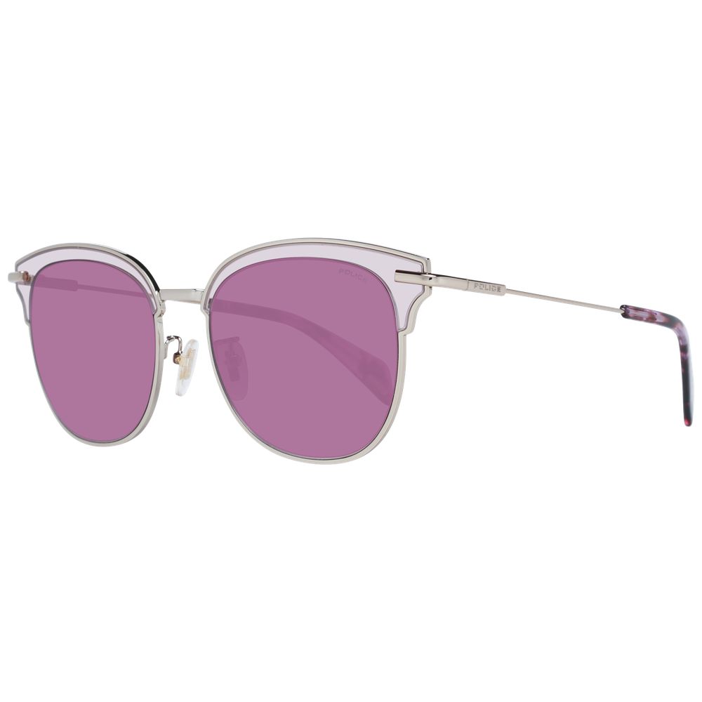 Police Butterfly Gradient Medium-Tint Metal Sunglasses - Burgundy