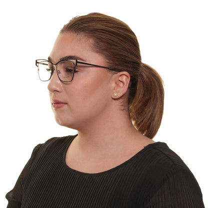 Eyeglasses Frames by Yohji Yamamoto for women in gray showcases a refined full-frame frame design with a refined gunmetal coloured frame finish for a refined and sophisticated look.