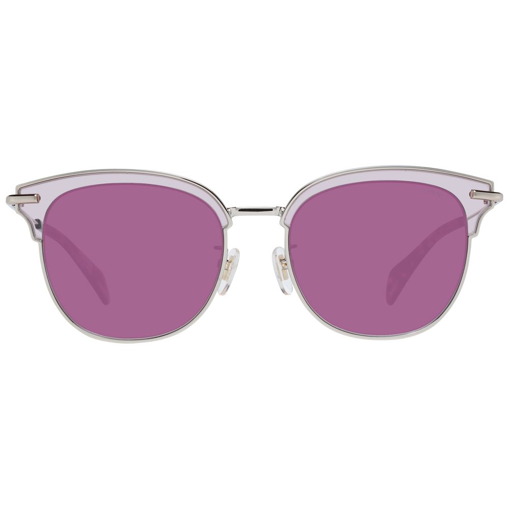 Police Butterfly Gradient Medium-Tint Metal Sunglasses - Burgundy