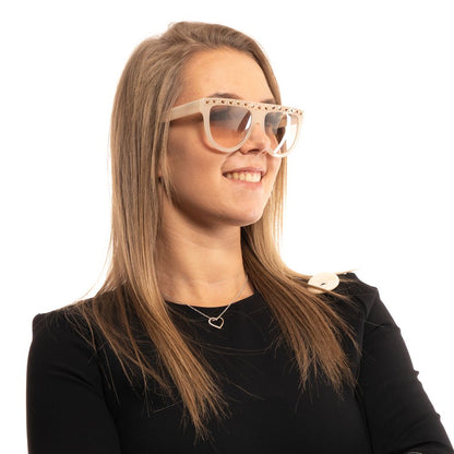 Sunglasses by Marciano by Guess for women in plastic and white presents a sumptuous silhouette, featuring white coloured frame and full-rim round frame design with gradient category-2-medium-tint lens for a sumptuous look.