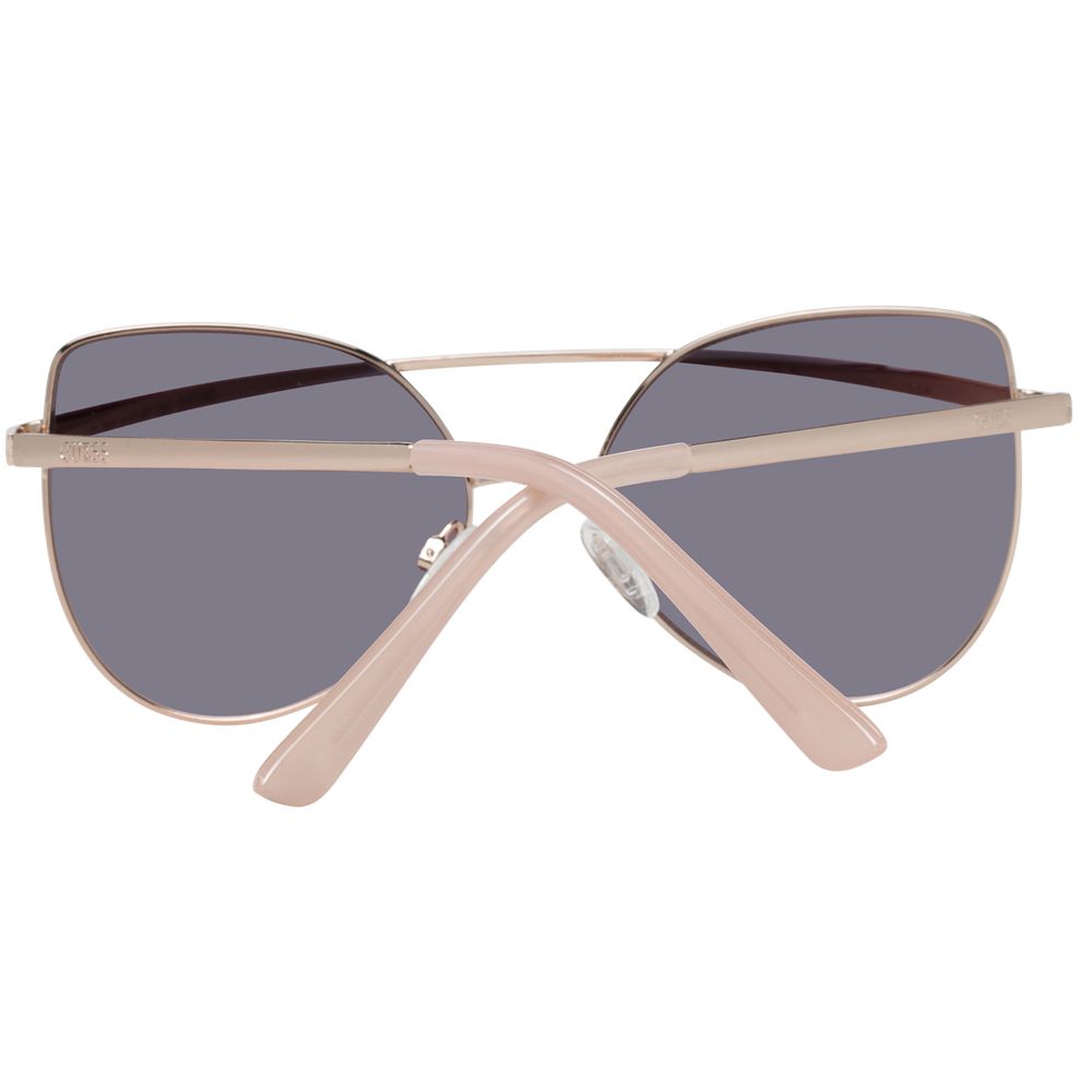 Sunglasses by Guess for women in and rose-gold presents a sumptuous silhouette, featuring rose-gold coloured frame and butterfly full-rim frame design with mirrored category-2-medium-tint lens for a sumptuous look.