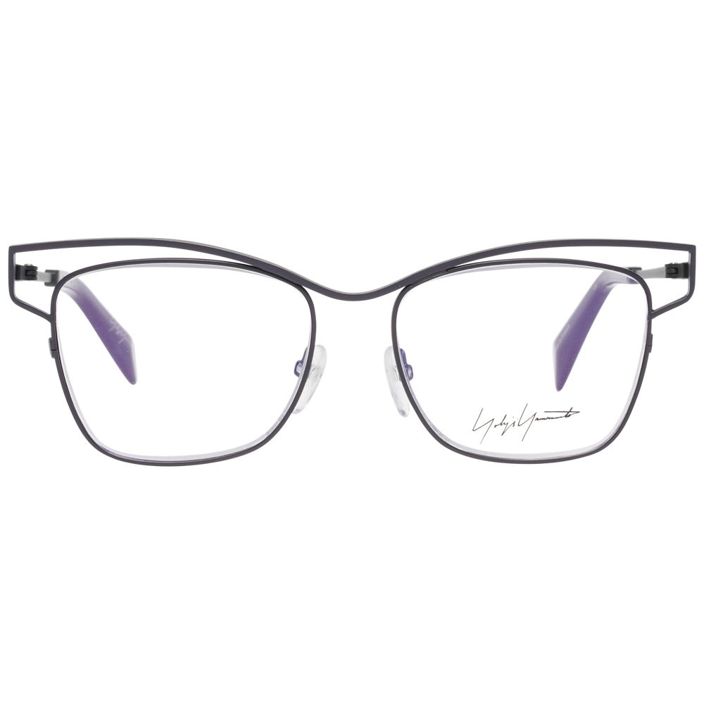 Eyeglasses Frames by Yohji Yamamoto for women in gray features an refined silhouette, showcasing a sophisticated gray coloured frame and refined full-frame frame design for a refined look.