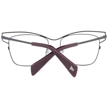 Eyeglasses Frames by Yohji Yamamoto for women in gray showcases a refined full-frame frame design with a refined gray coloured frame finish for a refined and sophisticated look.