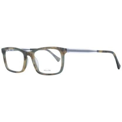 Eyeglasses Frames by Police for men in green showcases a reflective silhouette, artfully incorporating a sophisticated green coloured frame with a distinct full-frame frame design.