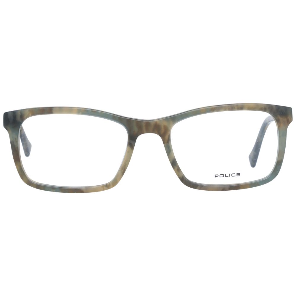 Eyeglasses Frames by Police for men in green features an refined silhouette, showcasing the refined green coloured frame and sophisticated full-frame frame design.