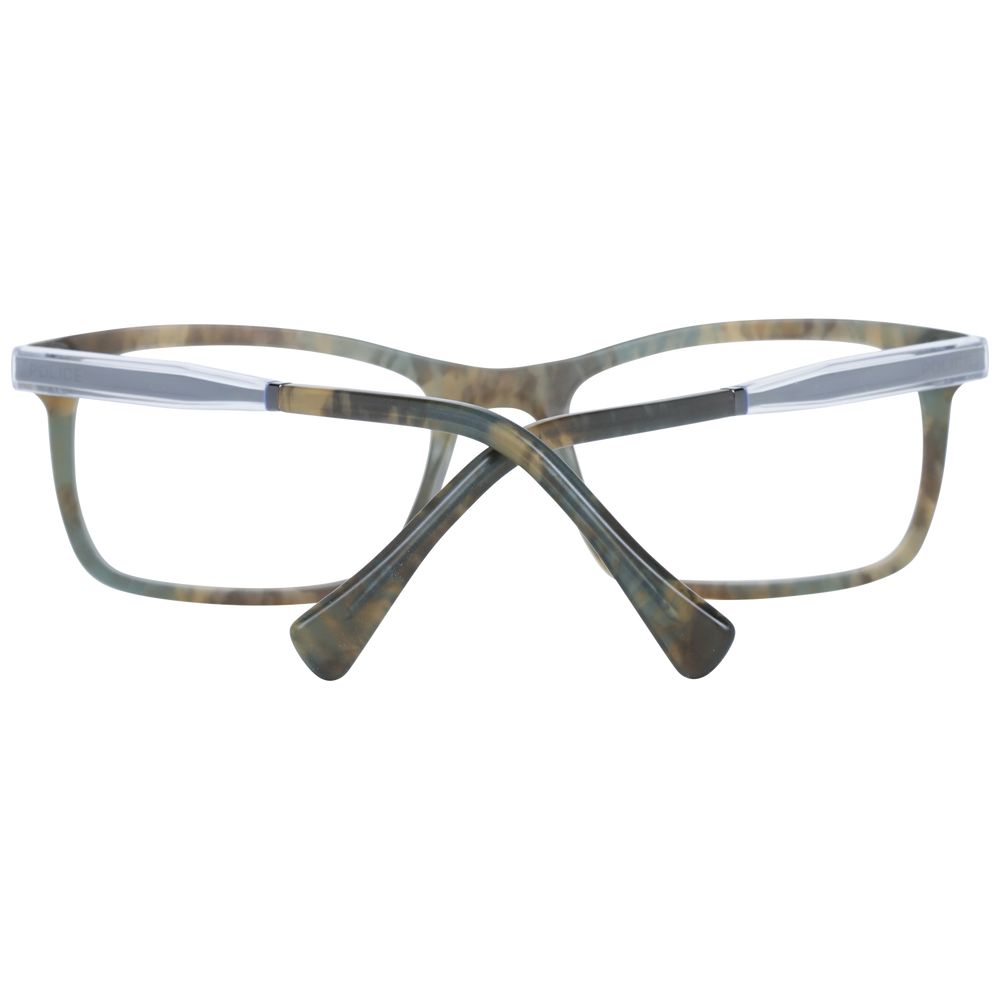 Eyeglasses Frames by Police for men in and green showcases a refined silhouette, detailed with a green coloured frame finish and a sophisticated full-frame frame design.