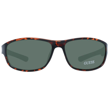 Sunglasses by Guess for unisex in brown showcases a ethereal silhouette, featuring brown coloured frame rectangle full-rim frame design with non-polarized category-3-dark-tint lens for a ethereal finish.