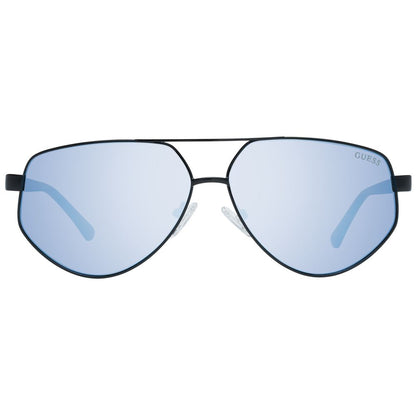 Sunglasses by Guess for women in black features an lustrous aviator full-rim frame design with black coloured frame detailing and mirrored category-3-dark-tint lens for a lustrous aesthetic.