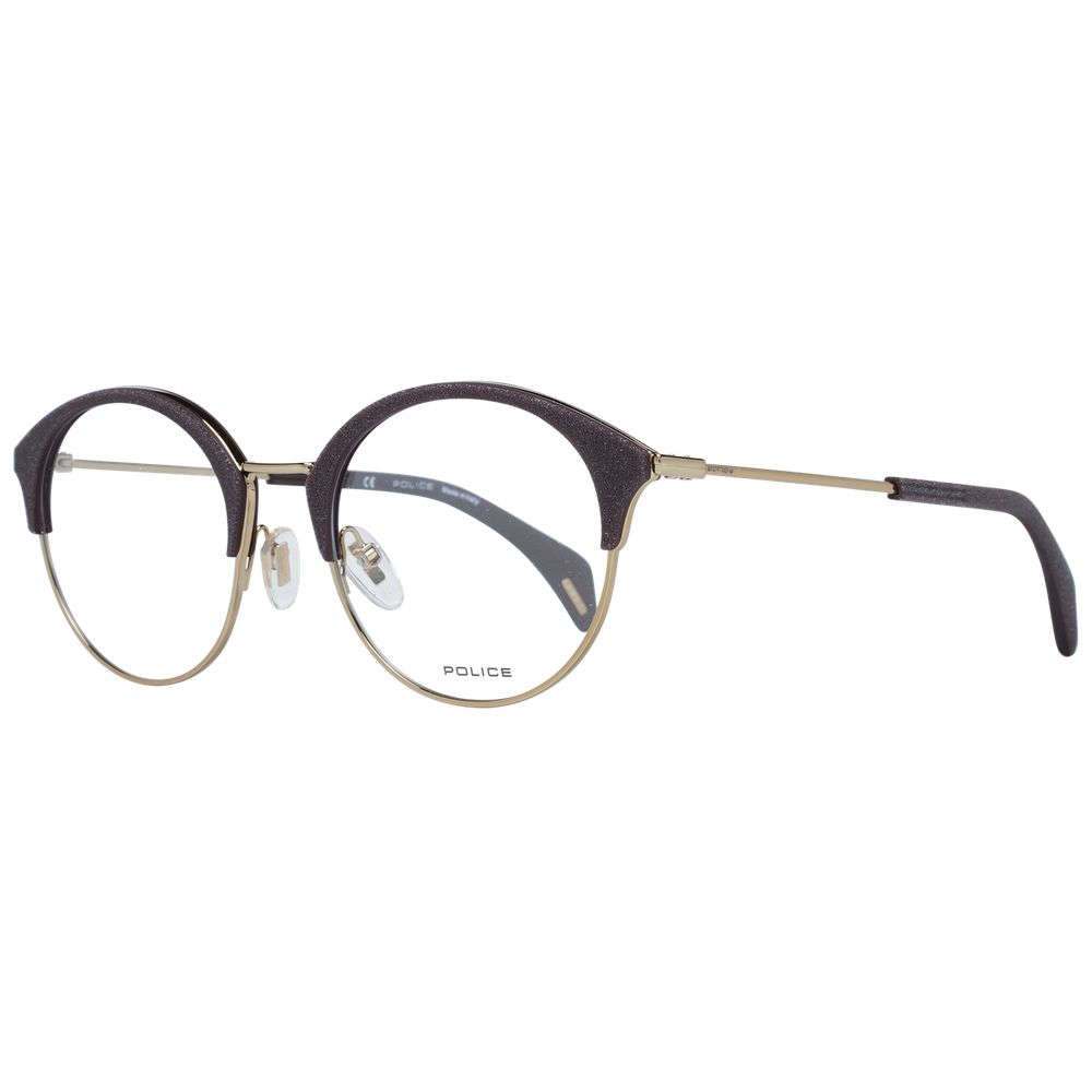 Eyeglasses Frames by Police for women in metal purple showcases a reflective silhouette, artfully incorporating a sophisticated purple coloured frame with a distinct full-frame frame design.
