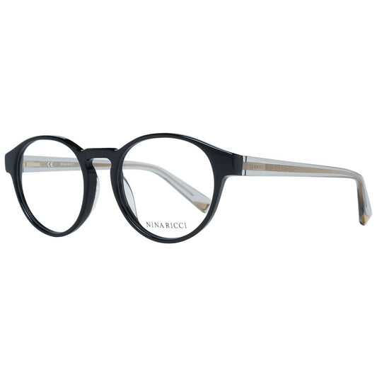 Eyeglasses Frames by Nina Ricci for women in black features an refined silhouette, showcasing the refined black coloured frame and sophisticated full-frame frame design.