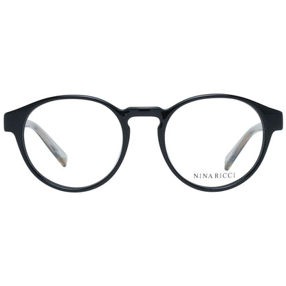 Eyeglasses Frames by Nina Ricci for women in and black showcases an refined full-frame frame design featuring a sophisticated black coloured frame for an refined and refined aesthetic.