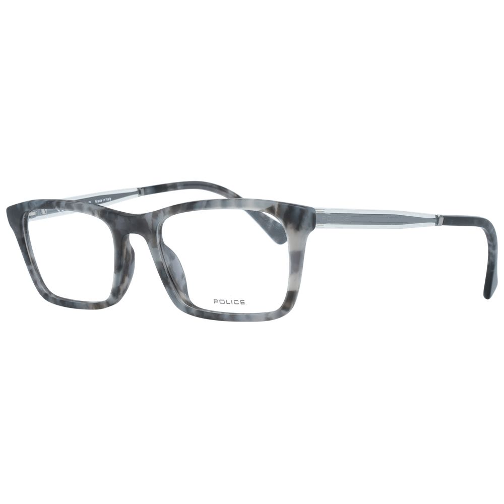 Eyeglasses Frames by Police for men in plastic and gray showcases a refined silhouette, detailed with a gray coloured frame finish and a sophisticated full-frame frame design.