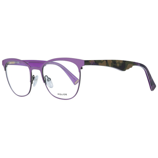 Eyeglasses Frames by Police for women in metal purple features an refined silhouette, showcasing the refined purple coloured frame and sophisticated full-frame frame design.