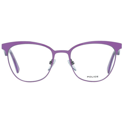 Eyeglasses Frames by Police for women in metal purple features a refined silhouette, showcasing a refined purple coloured frame and full-frame frame design for a sophisticated, premium look.