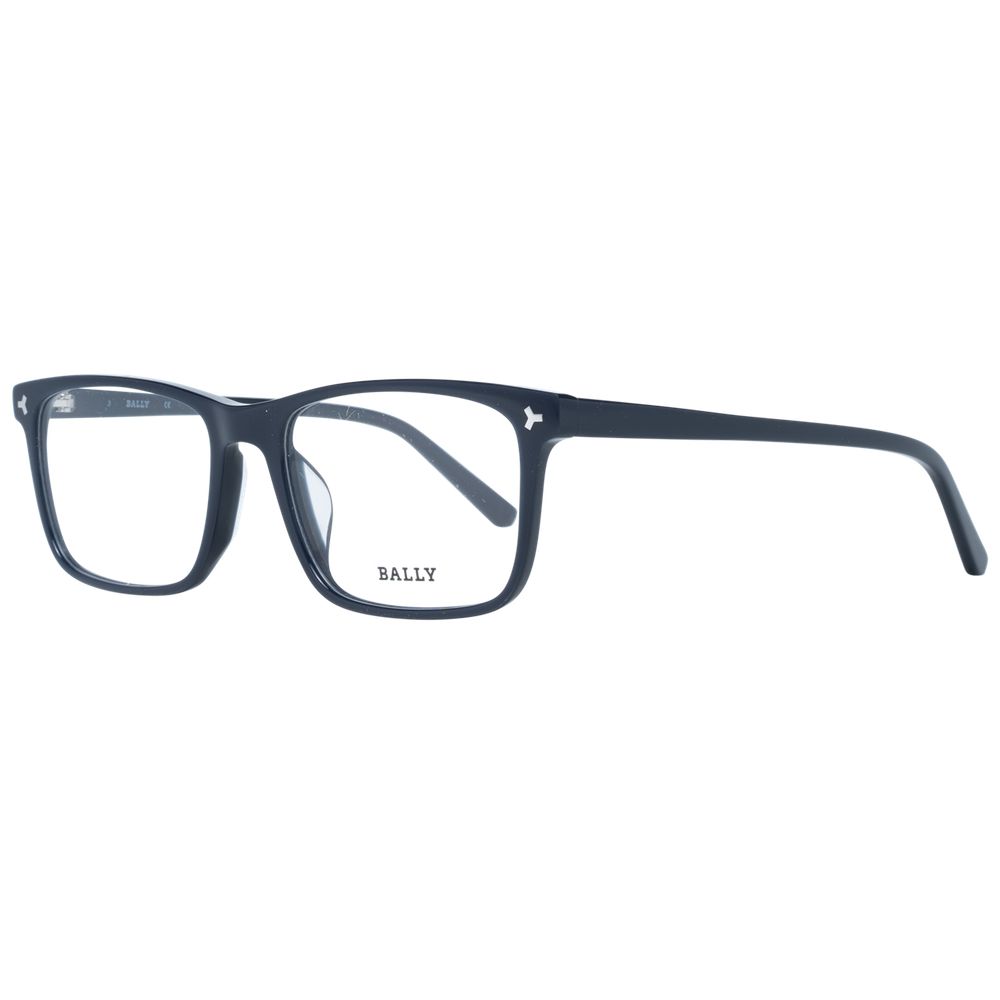 Eyeglasses Frames by Bally for men in plastic and black showcases a refined silhouette, detailed with a black coloured frame finish and a sophisticated full-frame frame design.