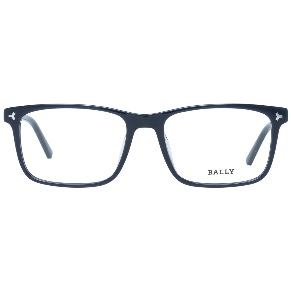 Eyeglasses Frames by Bally for men in plastic and black showcases an refined full-frame frame design featuring a sophisticated black coloured frame for an refined and refined aesthetic.