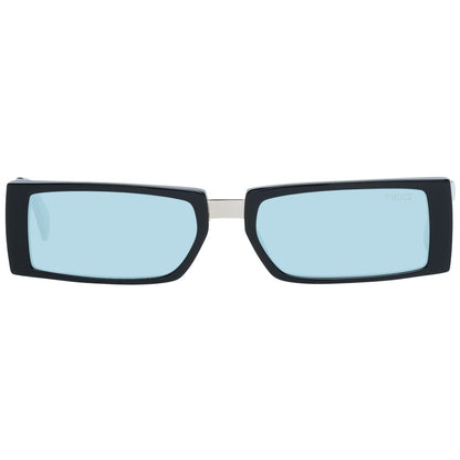 Sunglasses by Emilio Pucci for women in plastic black features a sumptuous silhouette, showcasing a sumptuous rectangle full-rim frame design in black coloured frame with high-performance non-polarized category-1-light-tint lens.