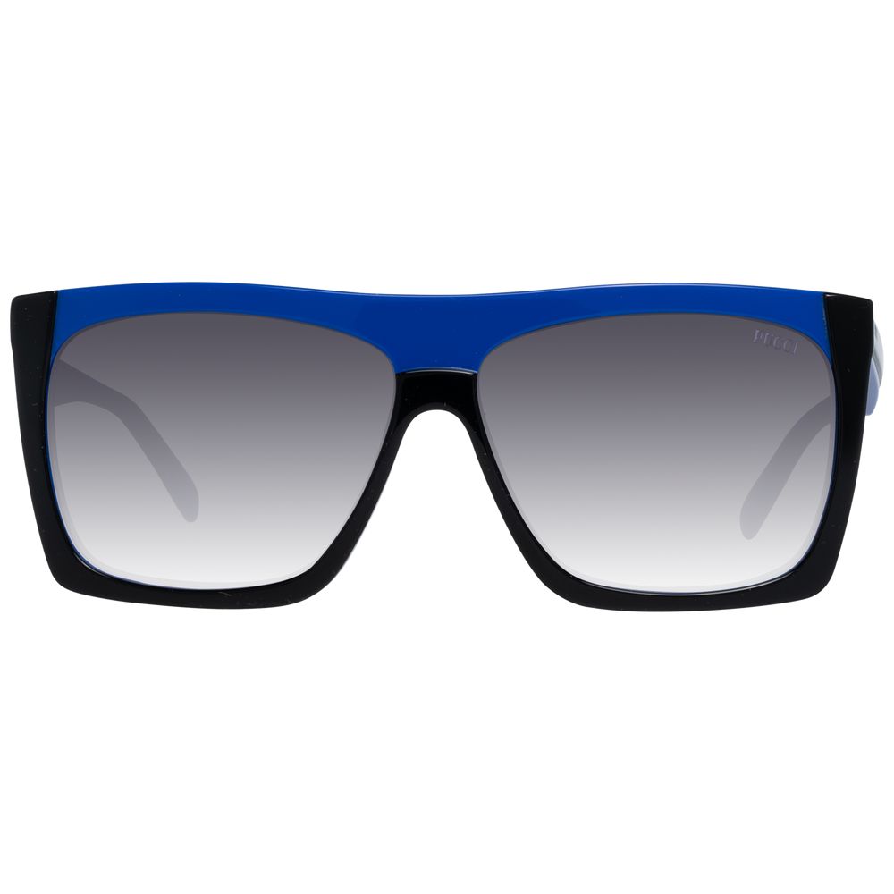 Sunglasses by Emilio Pucci for women in multicolor showcases a ethereal silhouette, featuring multicolor coloured frame rectangle full-rim frame design with gradient category-3-dark-tint lens for a ethereal finish.