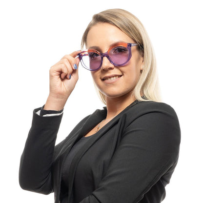 Sunglasses by Emilio Pucci for women in metal purple features an ethereal butterfly full-rim frame design with purple coloured frame frames and for a ethereal finish.
